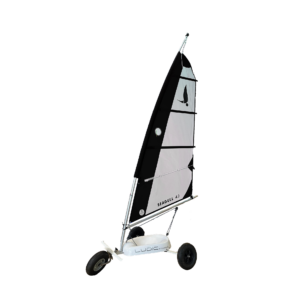 Char à voile Ludic Seagull avec voile noir et blanche