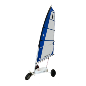 Char à voile Ludic Seagull avec voile bleu et blanche