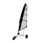 Char à voile Ludic Seagull avec voile noir et blanche