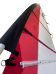 Voile 5M² dacron à ris Blanc/Rouge Club